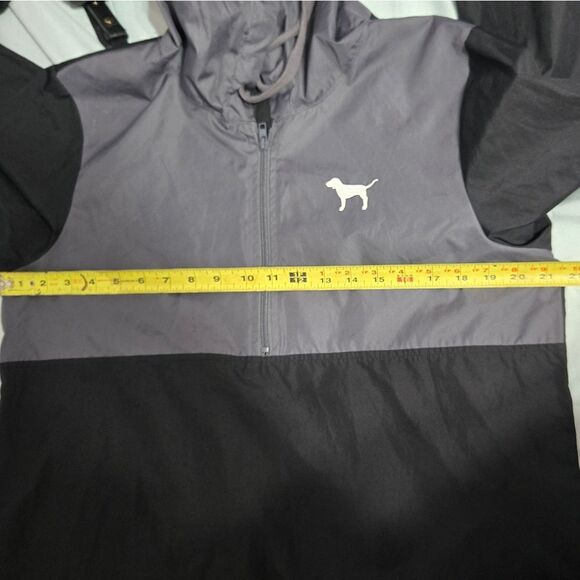 Victoria’s Secret PINK Hooded Quarter-Zip Windbreaker Pullover, Size XS - Picture 5 of 8